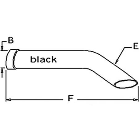 Aftermarket A180204 New Exhaust Pipe Fits Case-IH Tractor Models 1370 1570 A147045